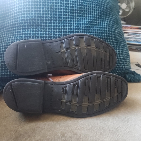 COLE HAAN LEATHER SHOES WING TIP BROWN 8M - Picture 3 of 5